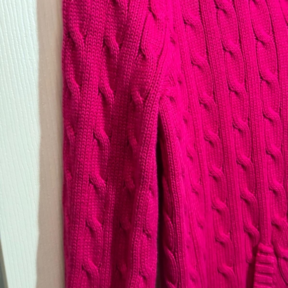 Ralph Lauren Fuchsia Cable Knit Sweater - Picture 2 of 7
